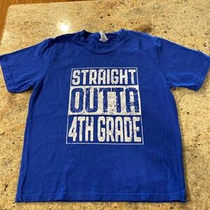 STRAIGHT OUT OF 4th GRADE KIDS T SHIRT SIZE SMALL 7/8